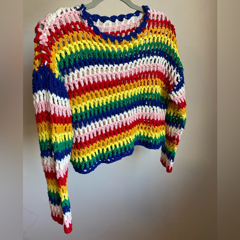 Rainbow knit sweater